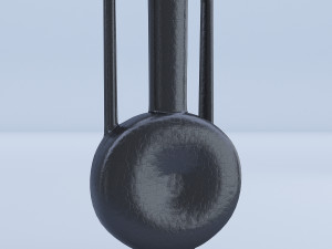 leather vase black 3D Model