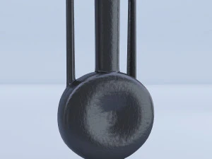leather vase black 3D Model