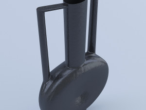 leather vase black 3D Model