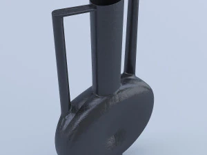 leather vase black 3D Model