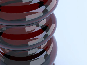glass vase red 3D Model