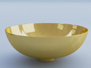 gold bowls metal 3D Модель