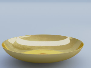 gold bowls metal 3D Модель