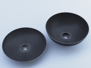 gold bowls metal 3D Модель