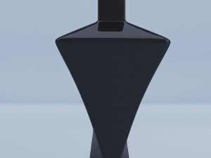 glass vase black high 3D 模型