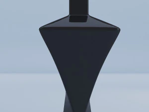 cam vazo siyah yüksek 3D Model