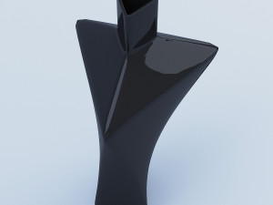 glass vase black high 3D Model