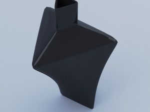 glass vase black high 3D Model