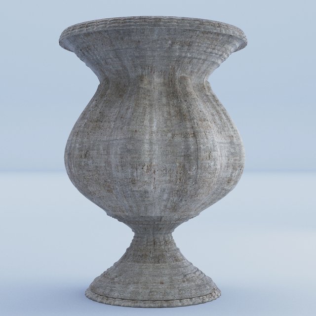 cement vase antique Modelo 3D .c4d .max .obj .3ds .fbx .stl .blend