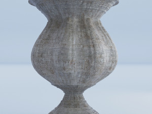 cement vase antique 3D Model