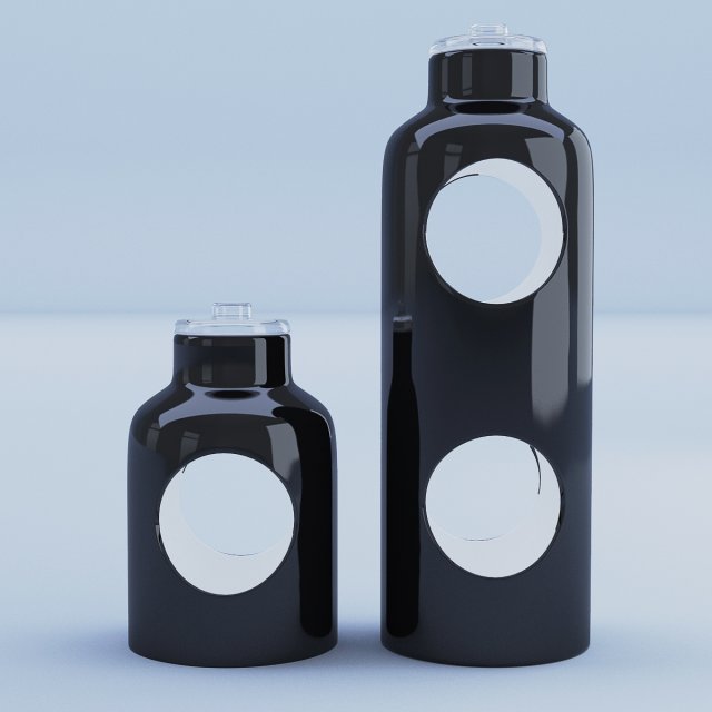 black containter glass Model 3D .c4d .max .obj .3ds .fbx .stl .blend 