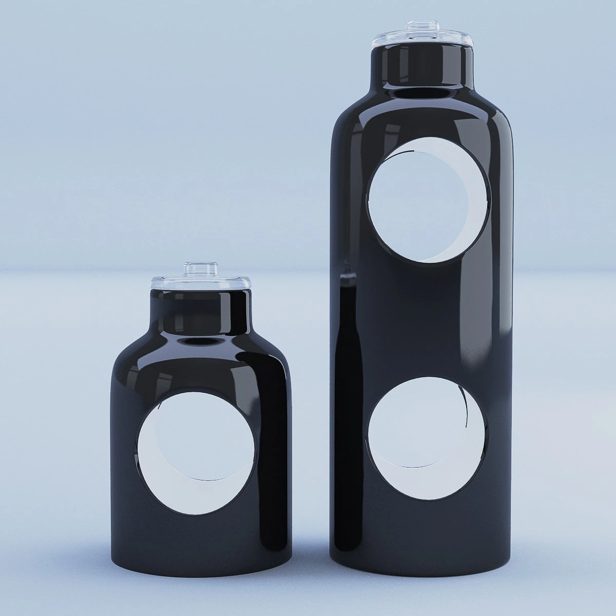 black containter glass 3D Model .c4d .max .obj .3ds .fbx .stl .blend 