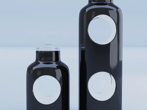 contenitore in vetro nero Modello 3D