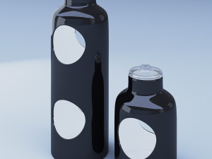 black containter glass Model 3D