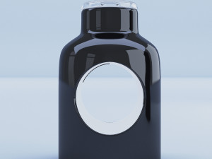 black containter glass Model 3D