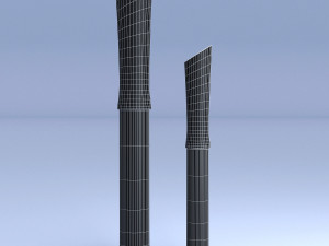 long vases glass 3Dモデル