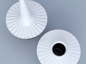 decor set white and black Model 3D