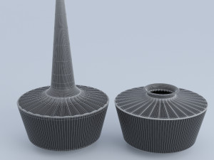 decor set white and black Model 3D
