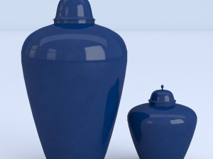 blue containers Model 3D
