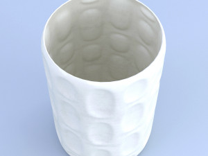 ceramic white vase Model 3D
