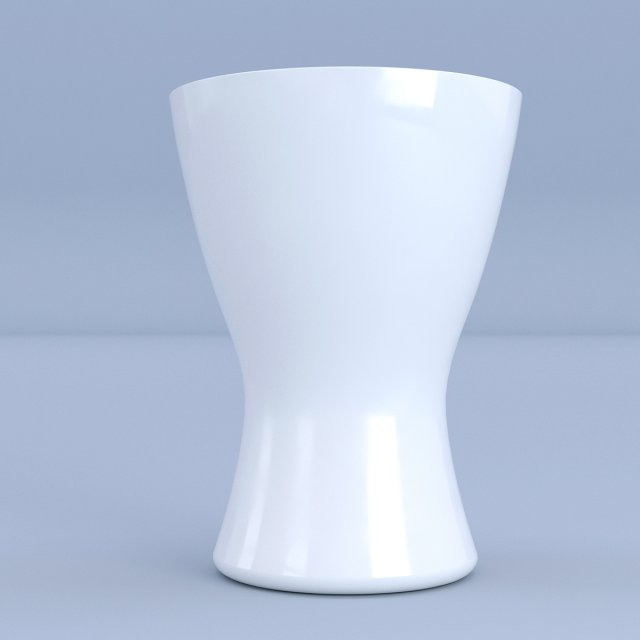 white vase 3D 模型 .c4d .max .obj .3ds .fbx .stl .blend