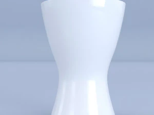 सफेद फूलदान 3D मॉडल