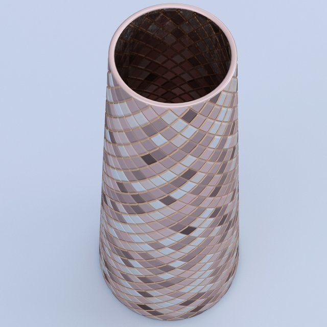 mosaic vase 3d 3D 모델 .c4d .max .obj .3ds .fbx .stl .blend 