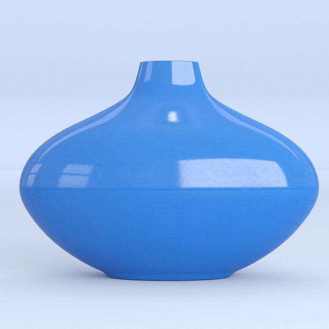 blue ceramic vase 3D Model .c4d .max .obj .3ds .fbx .stl .blend 
