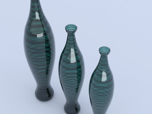 glass green vases 3D Модель