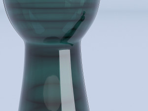 glass green vases 3D Модель