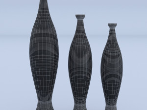 glass green vases 3D Модель