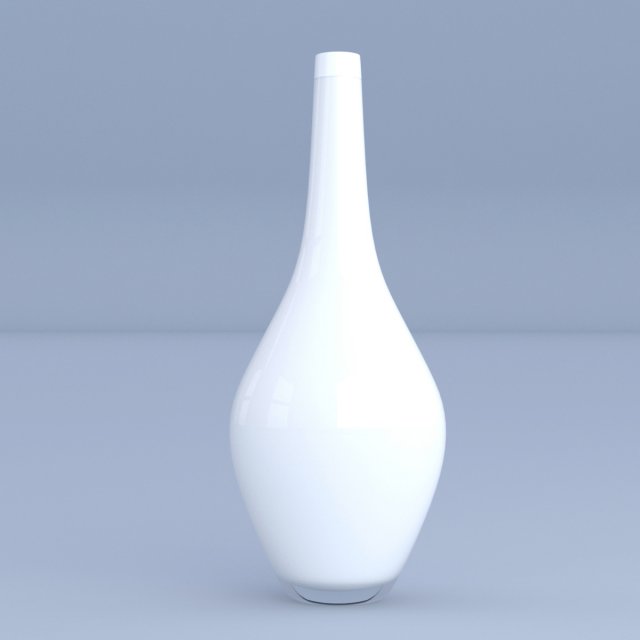 white ceramic vase 3D Model .c4d .max .obj .3ds .fbx .stl .blend 