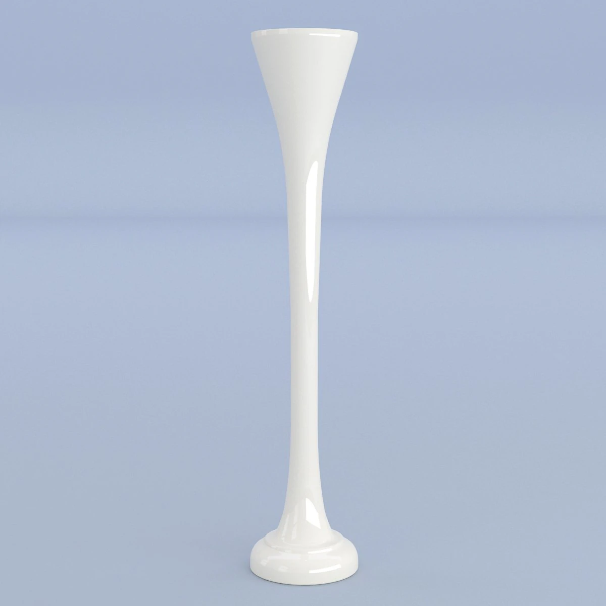 długi biały wazon Model 3D .c4d .max .obj .3ds .fbx .stl .blend 