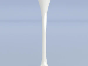 długi biały wazon Model 3D