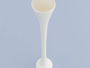 długi biały wazon Model 3D