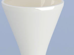 długi biały wazon Model 3D