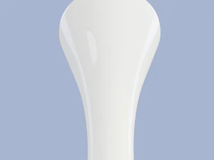 długi biały wazon Model 3D