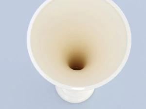 długi biały wazon Model 3D