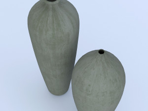 cement vases 3D Модель