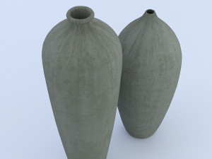 cement vases 3D Модель