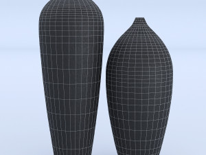 cement vases 3D Модель