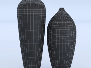 cement vases 3D Model