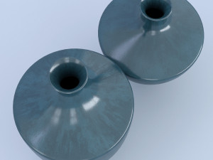 ceramic blue vases 3D Model