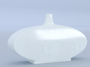 ceramic white vase Model 3D