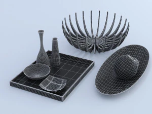 zestaw naczyń kuchennych Model 3D