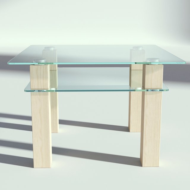 glass wooden coffee table 3Dモデル .c4d .max .obj .3ds .fbx .stl .blend 