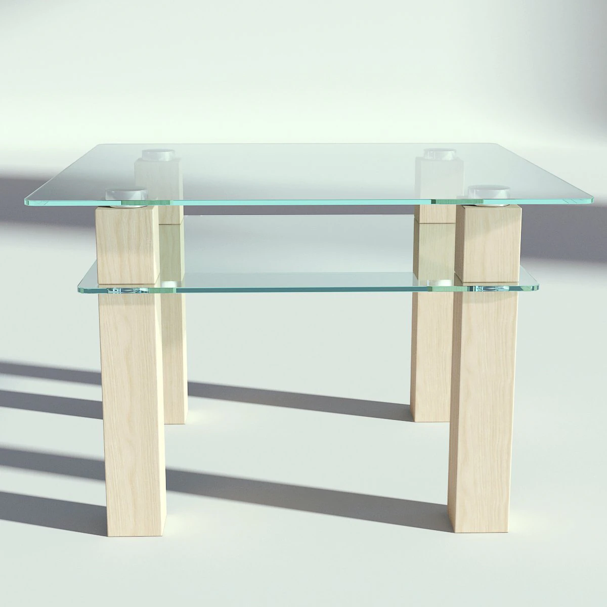 glass wooden coffee table 3D Model .c4d .max .obj .3ds .fbx .stl .blend 