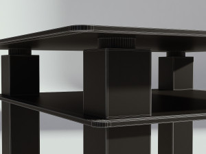 glass wooden coffee table 3Dモデル