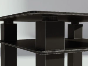 glass wooden coffee table 3D Model