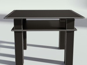 glass wooden coffee table 3Dモデル